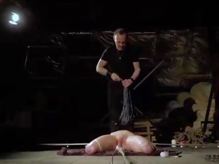 Tied up teen slave screaming in pain bondage and BDSM xxx video
