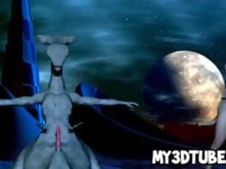 3D goddess Fucked Hard By An Alien On Another Planet