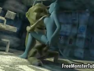 Stupendous 3D Cartoon Cat seductress Getting Fucked By An Alien